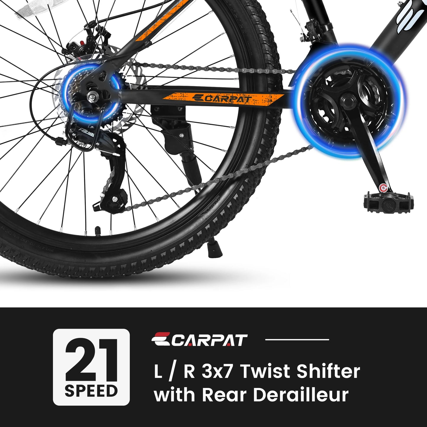 26 Inch Mountain Bike with Shimano 21 Speeds and Mechanical Disc Brakes