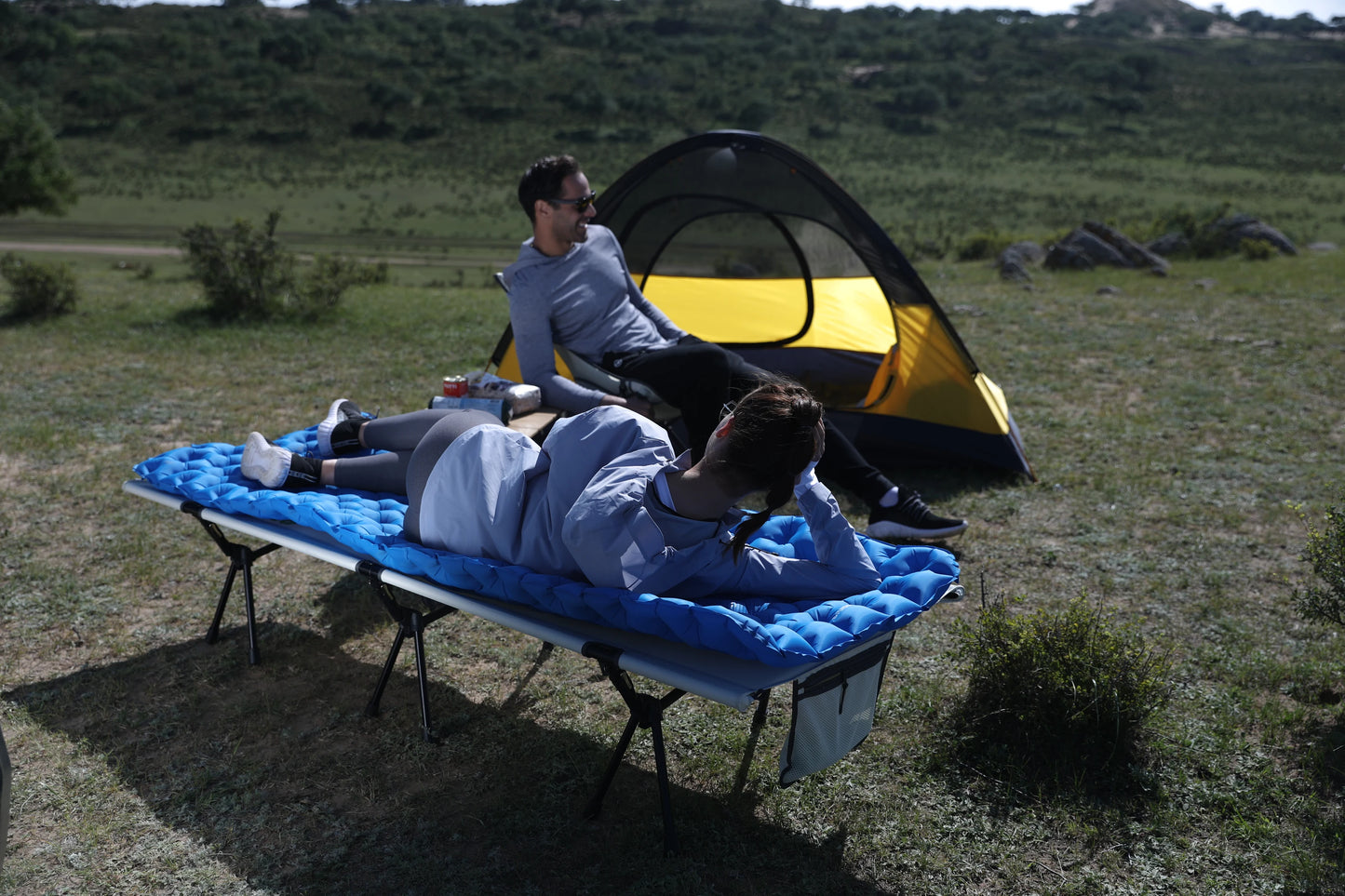 FUNDANGO Ultra Light Waterproof Inflatable Cushion Sleeping Pad for Travel and Camping