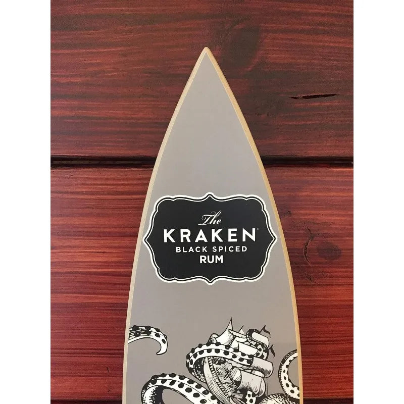 Kraken Black Spice Rum Surfboard 4 Foot Indoor Wall Decor with Hardware