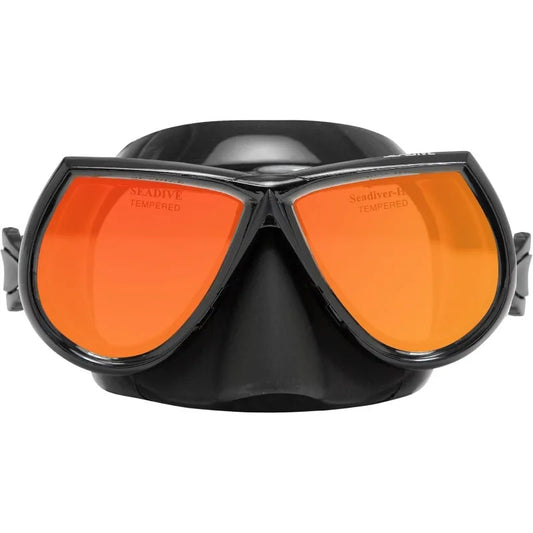 SeaDiver RayBlocker HD Diving Mask with TruVue Lens and Silicone Skirt