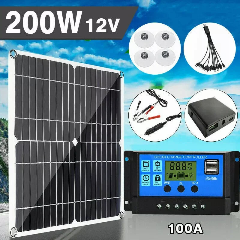 6000W Inverter Solar Panel Kit with 12V Charger and 100A Controller