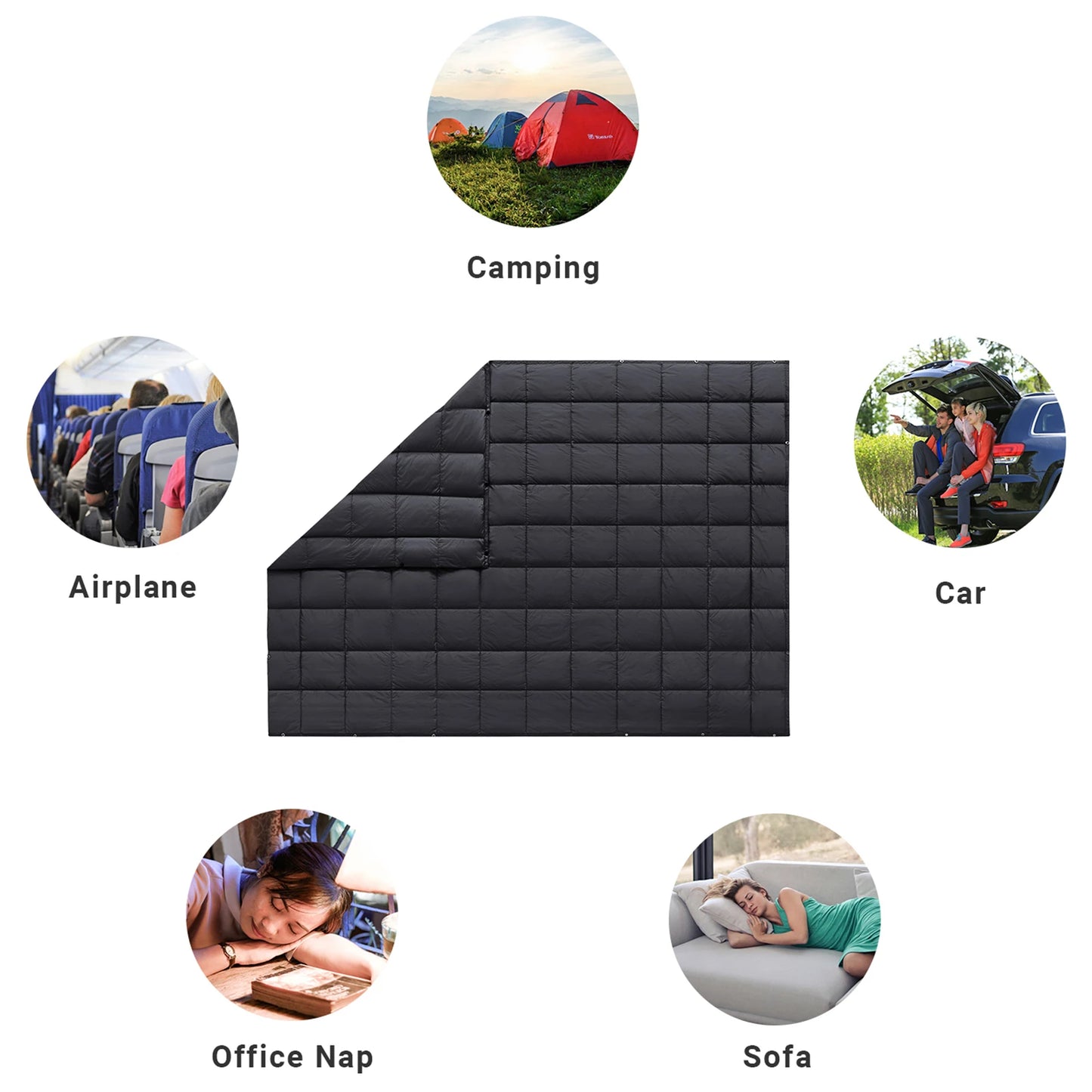 KingCamp Multifunctional Camping Blanket Warm Insulated Puffy Quilt for Picnics