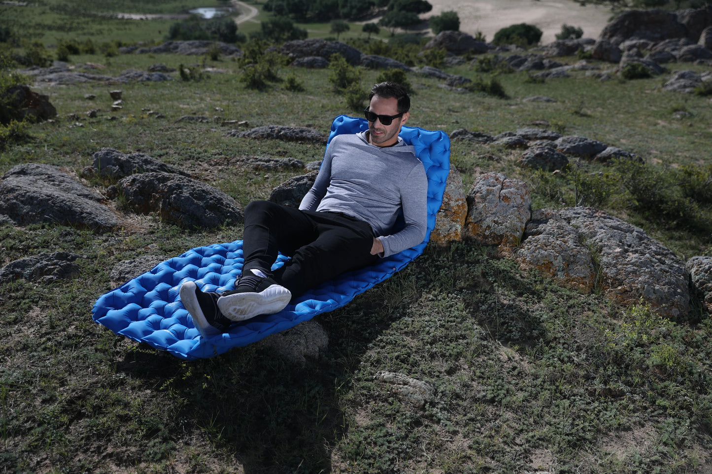 FUNDANGO Ultra Light Waterproof Inflatable Cushion Sleeping Pad for Travel and Camping