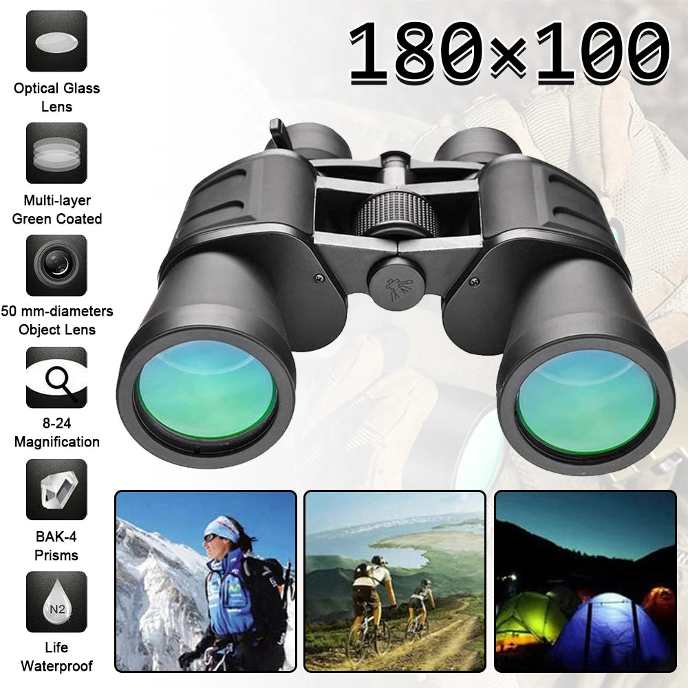 180x100 HD Zoom Telescope with Big Eyepiece for Outdoor Concerts and Camping
