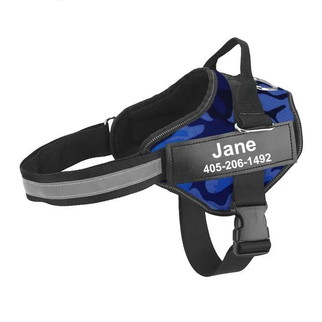 Adjustable Reflective Dog Harness Vest for Outdoor Walking Small to Large Dogs
