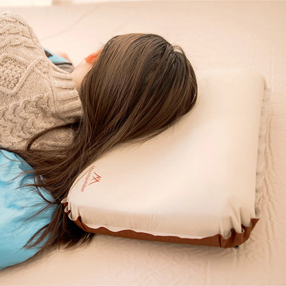 Portable Self Inflating Camping Pillow 3D Ultralight Travel Neck Support