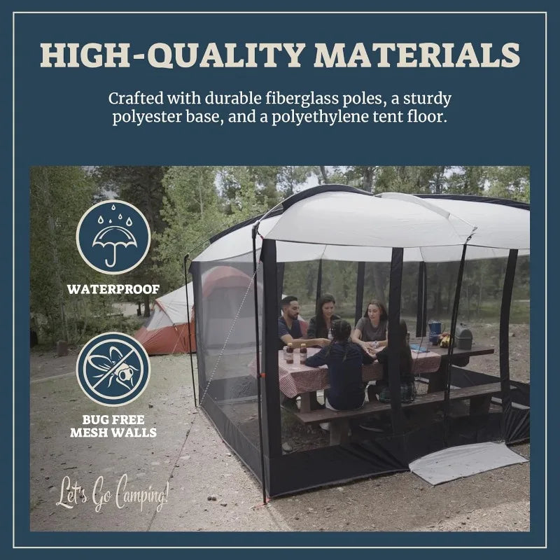 Magnetic Screen House Shelter for Camping Travel Picnics and Tailgating
