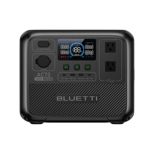 BLUETTI AC70 Portable Power Station 1000W 768Wh Solar Generator for Adventures