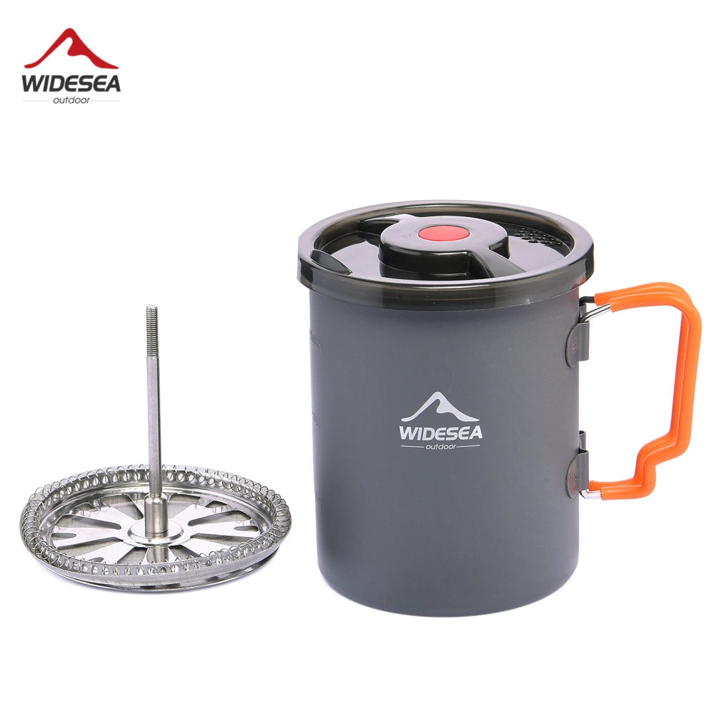 Widesea Camping Coffee Pot with French Press for Hiking and Trekking Adventures