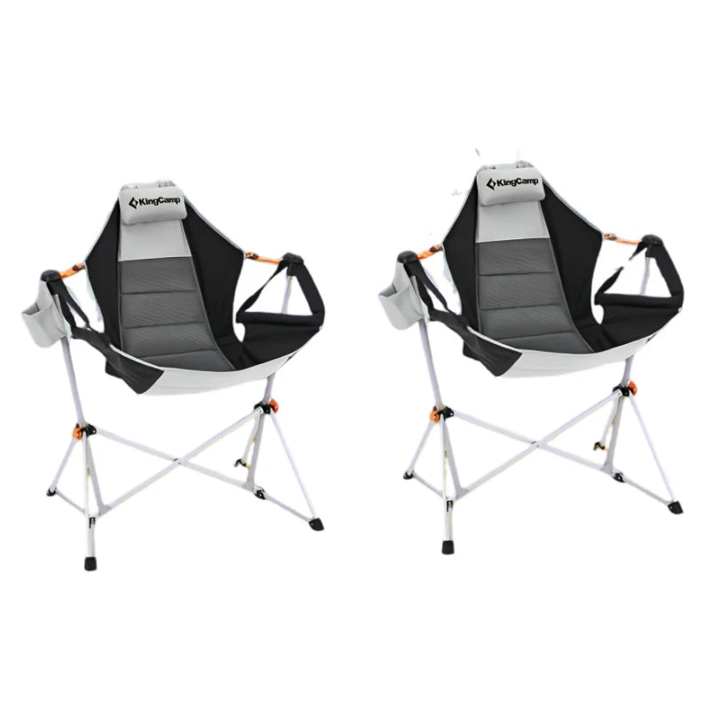 KingCamp Patio Hanging Rocking Chair Stand Ultra Lightweight Recliner Chair