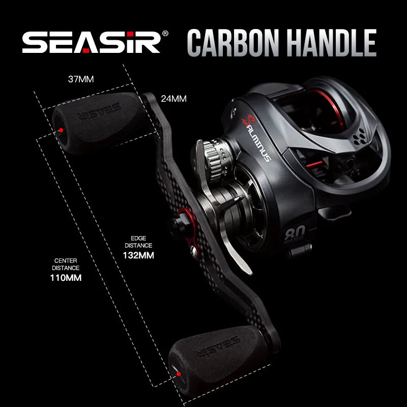 Seasir Salminus Baitcasting Fishing Reel 12Kg Max Drag 8.0:1 Gear Ratio