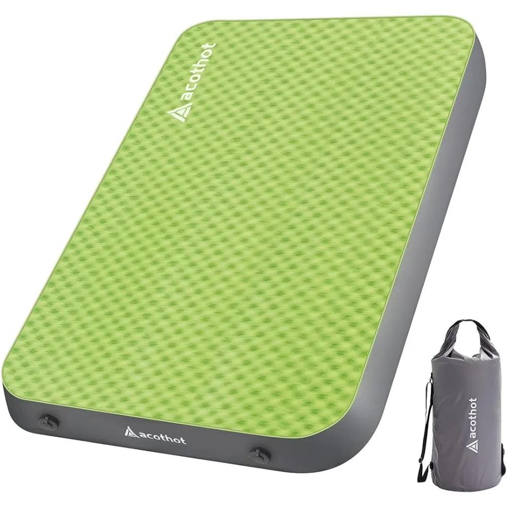 Super Thick Foam Inflatable Sleeping Bag With Pump Bag for All Season Comfort