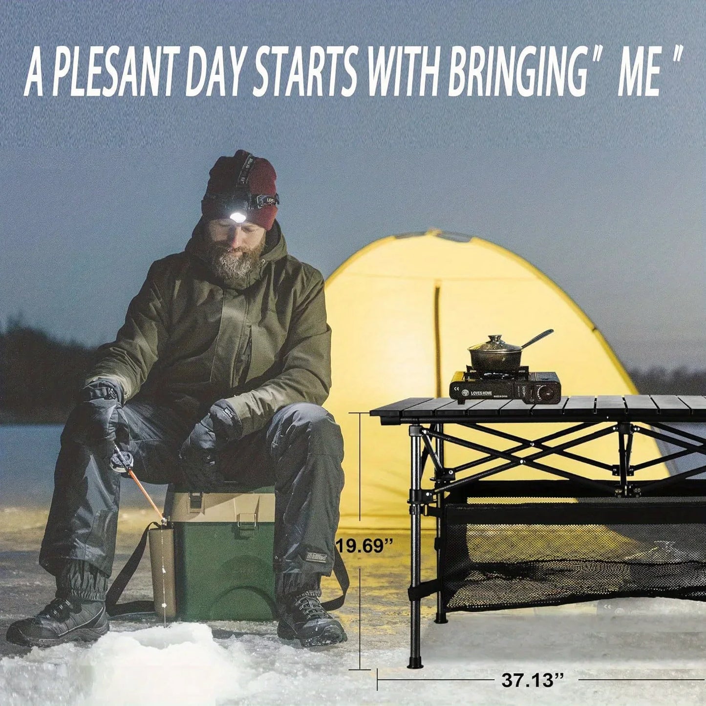 Lightweight Folding Aluminum Camping Table with Carry Bag for Indoor and Outdoor Use