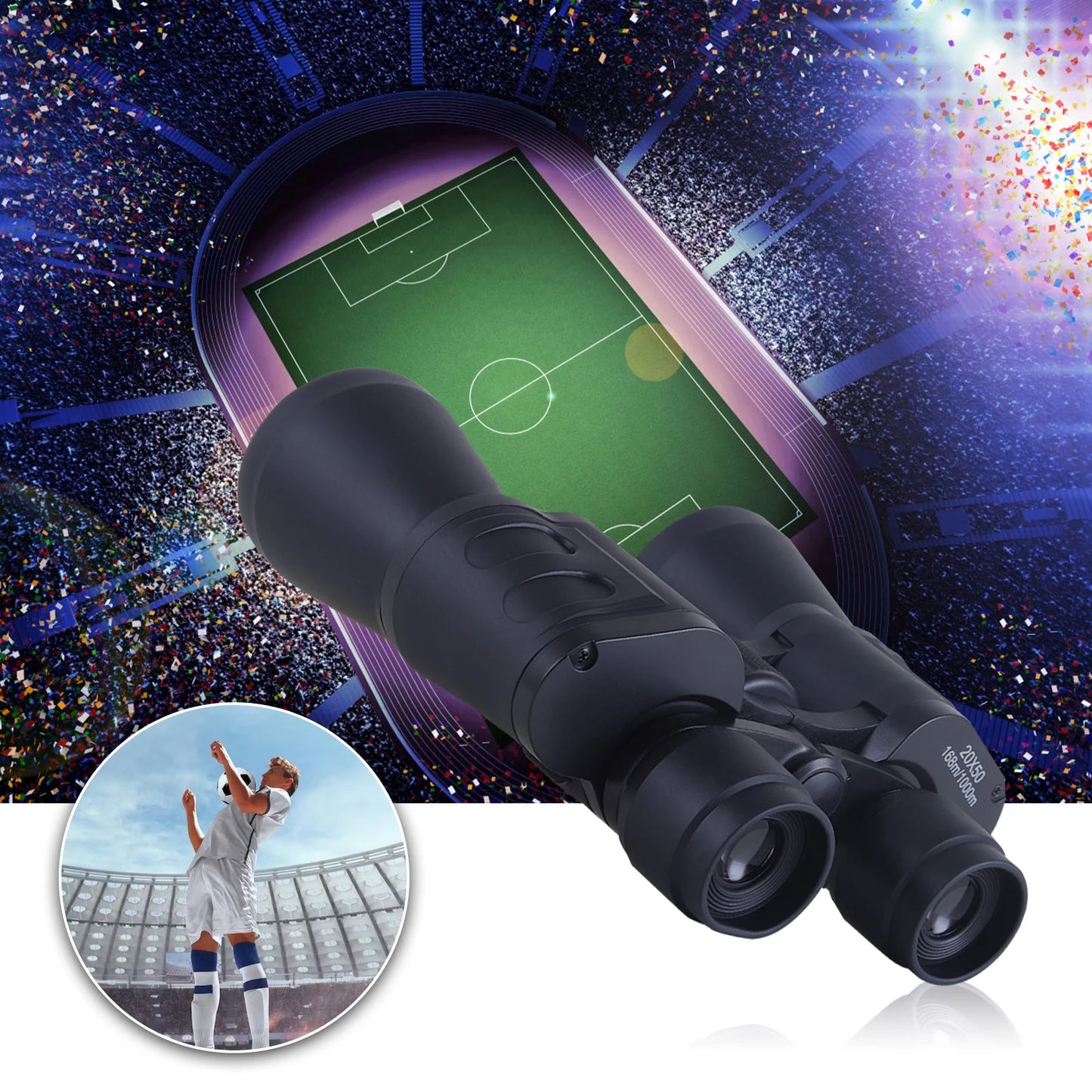 Military Zoom Powerful Binoculars with Case for Day and Low Light Hunting