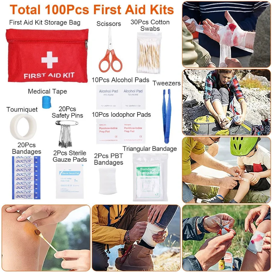 125Pcs Professional Emergency Survival Gear Kit for Outdoor Adventures