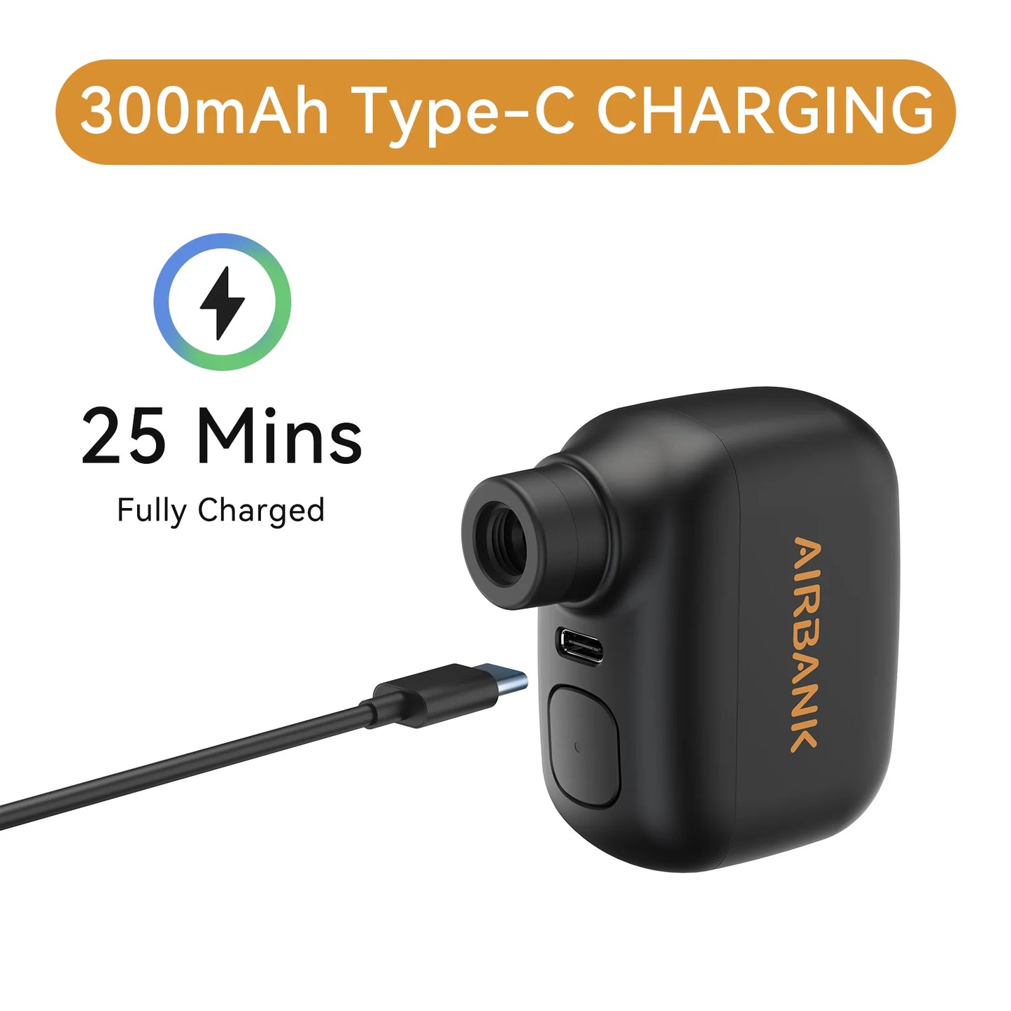 Airbank Pocket SE Mini Portable Electric Pump for Bicycle Tires Fast Charging