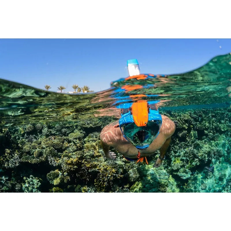 Ocean Reef Aria QR Quick Release Full Face Snorkeling Mask with 180 Degree Vision