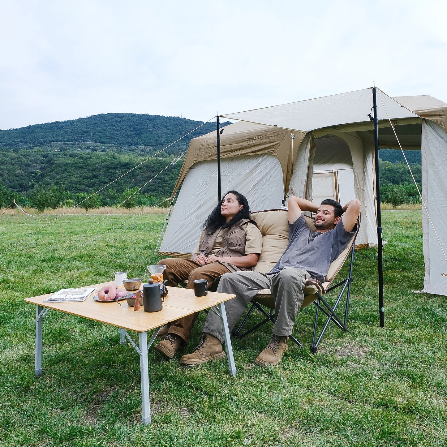 KingCamp Double Padded Butterfly Chair Oversized Outdoor Lawn and Patio Seat