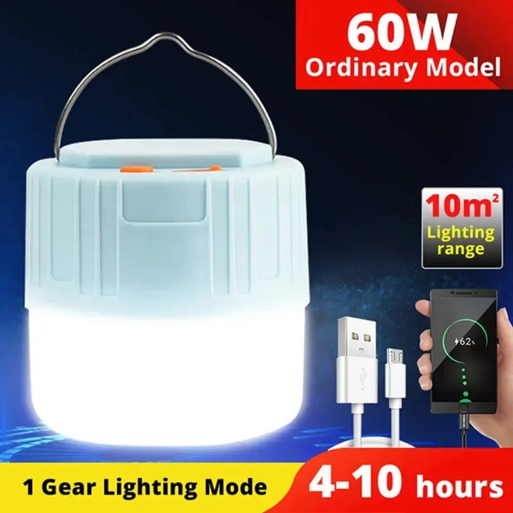Solar Camping Light with Remote Control IPX5 Waterproof LED Lantern Power Bank