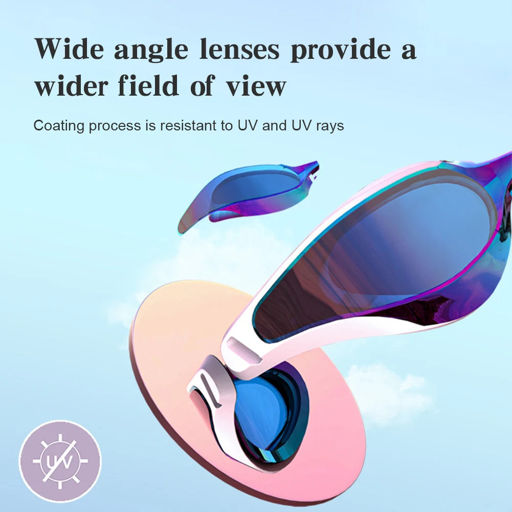 Professional Adjustable Swimming Goggles with UV Protection and Wide View