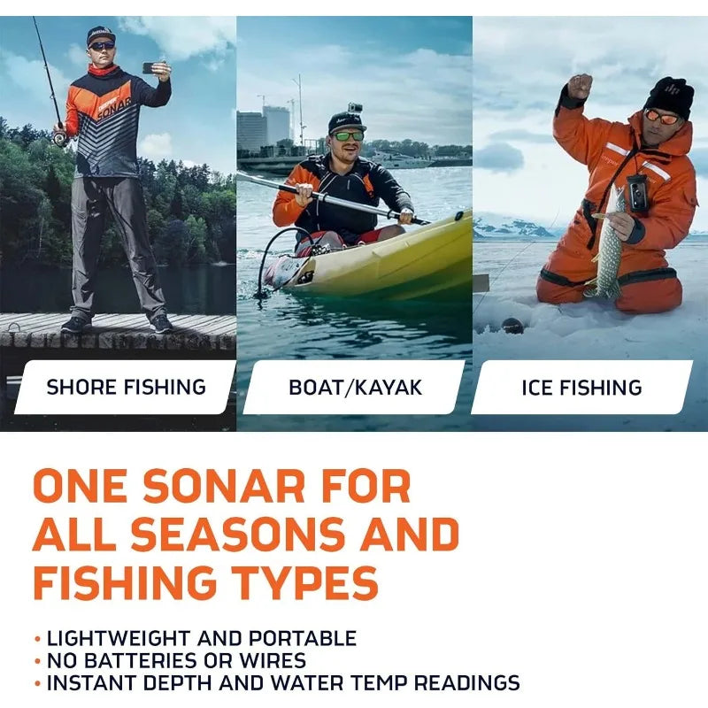 Pro Plus 2 Sonar Fish Finder Portable Depth Finder for Kayaks Boats and Ice Fishing