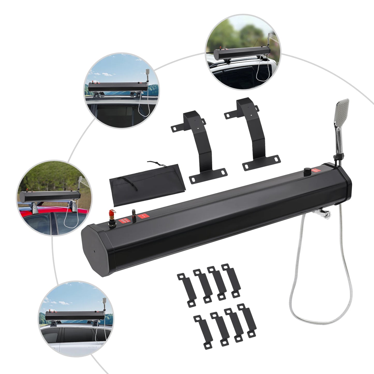 Black 30L Portable Water Tank for Camping and Outdoor Activities