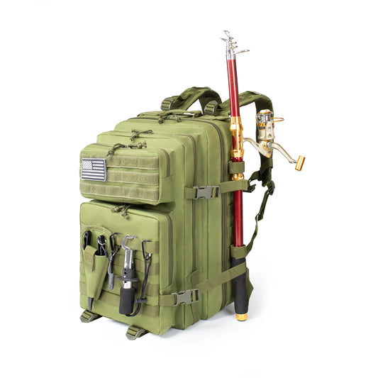 Large Capacity 45L Waterproof Tactical Backpack for Men Outdoor Fishing Hunting