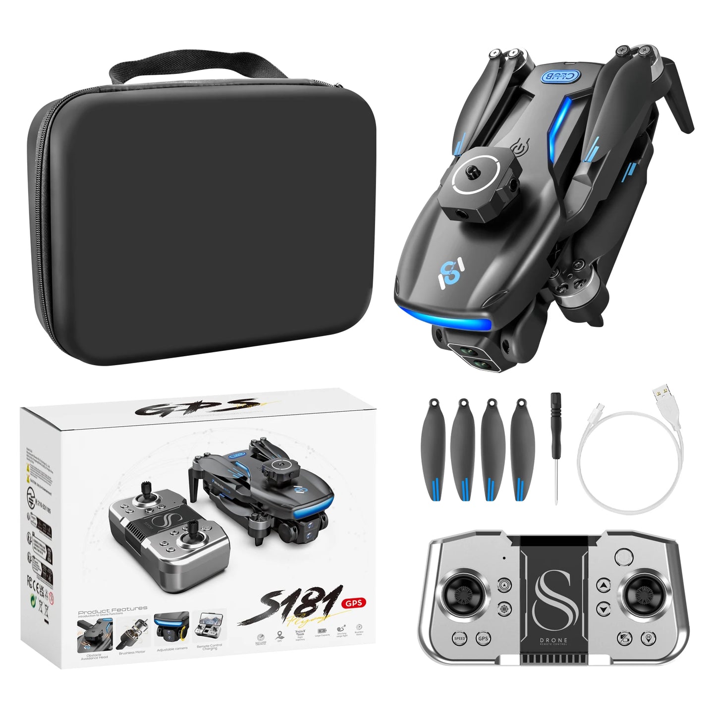 4K GPS Drone with 40 Minute Flight Time Dual Batteries and 5G Transmission