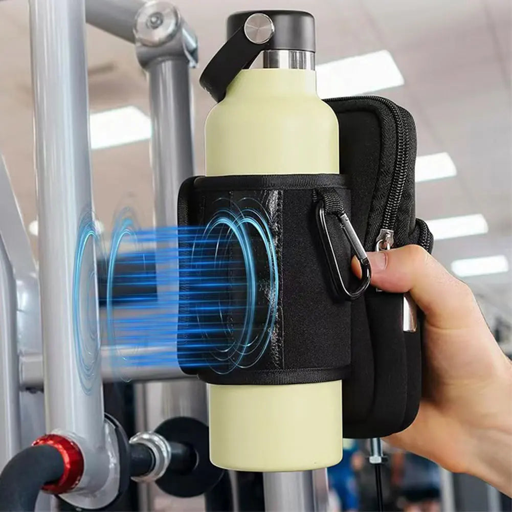 Magnetic Water Bottle Sleeve Pouch Multi Purpose Gym Bag for Office and Travel