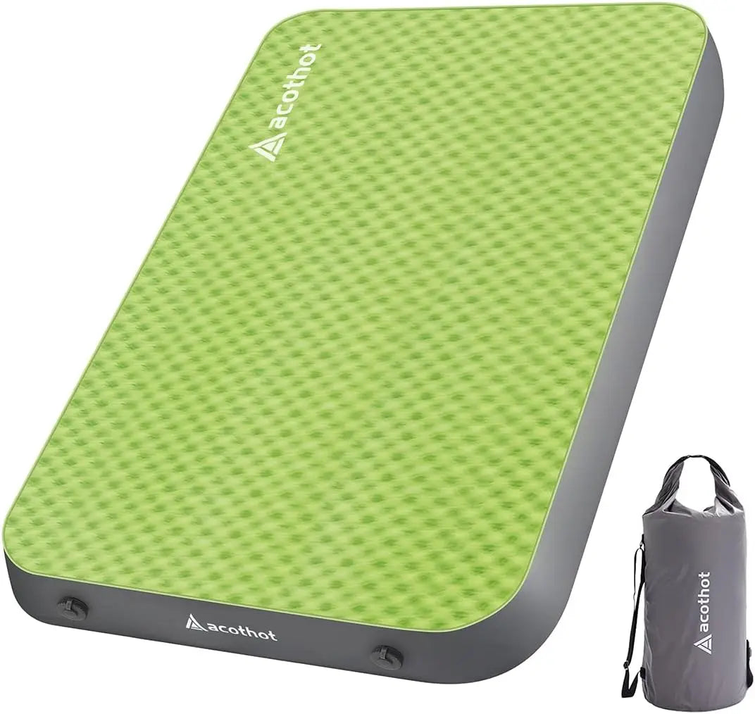 Super Thick Foam Inflatable Sleeping Bag With Pump Bag for All Season Comfort