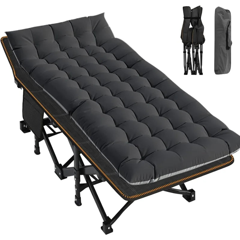 LILYPELLE Heavy Duty Folding Camping Cot with Carry Bag for Portable Travel