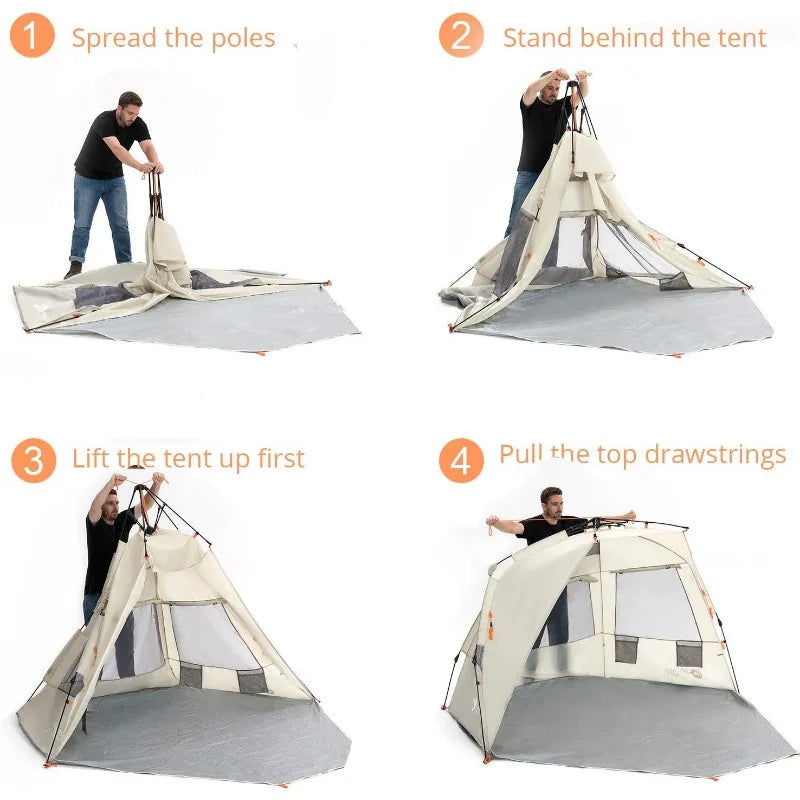 Easthills Outdoors Instant Shader Deluxe XL Beach Tent for 4-6 People