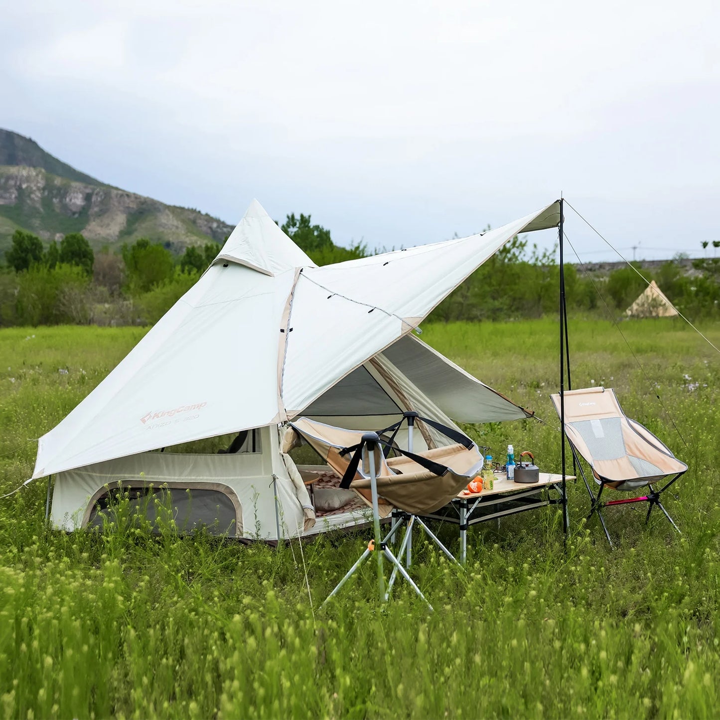 KingCamp Family Cabin Tent for Camping and Outdoor Activities, Sleeps 3-4 People