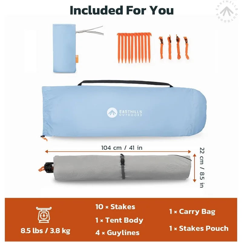 Easthills Outdoors Instant Shader Dark Shelter XL Beach Tent for 4-6 People