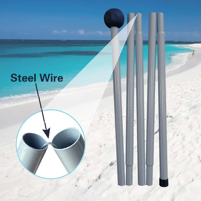 Beach Canopy Tent 11X11 FT with Blanket UPF50+ Sun Protection for 4-6 People