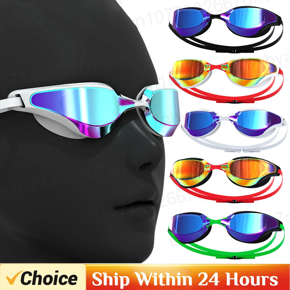 Professional Adjustable Swimming Goggles with UV Protection and Wide View