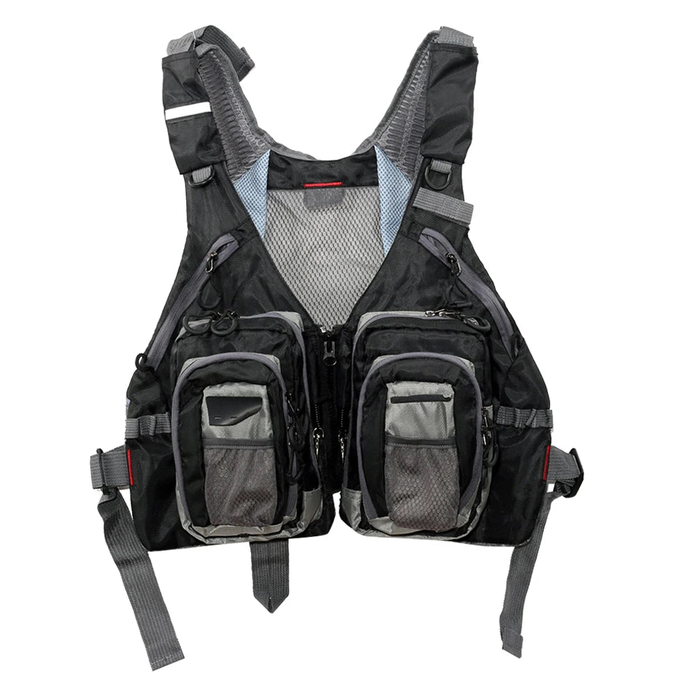 Fishing Vest with 10 Pockets Adjustable Waterproof Jacket for Men and Women