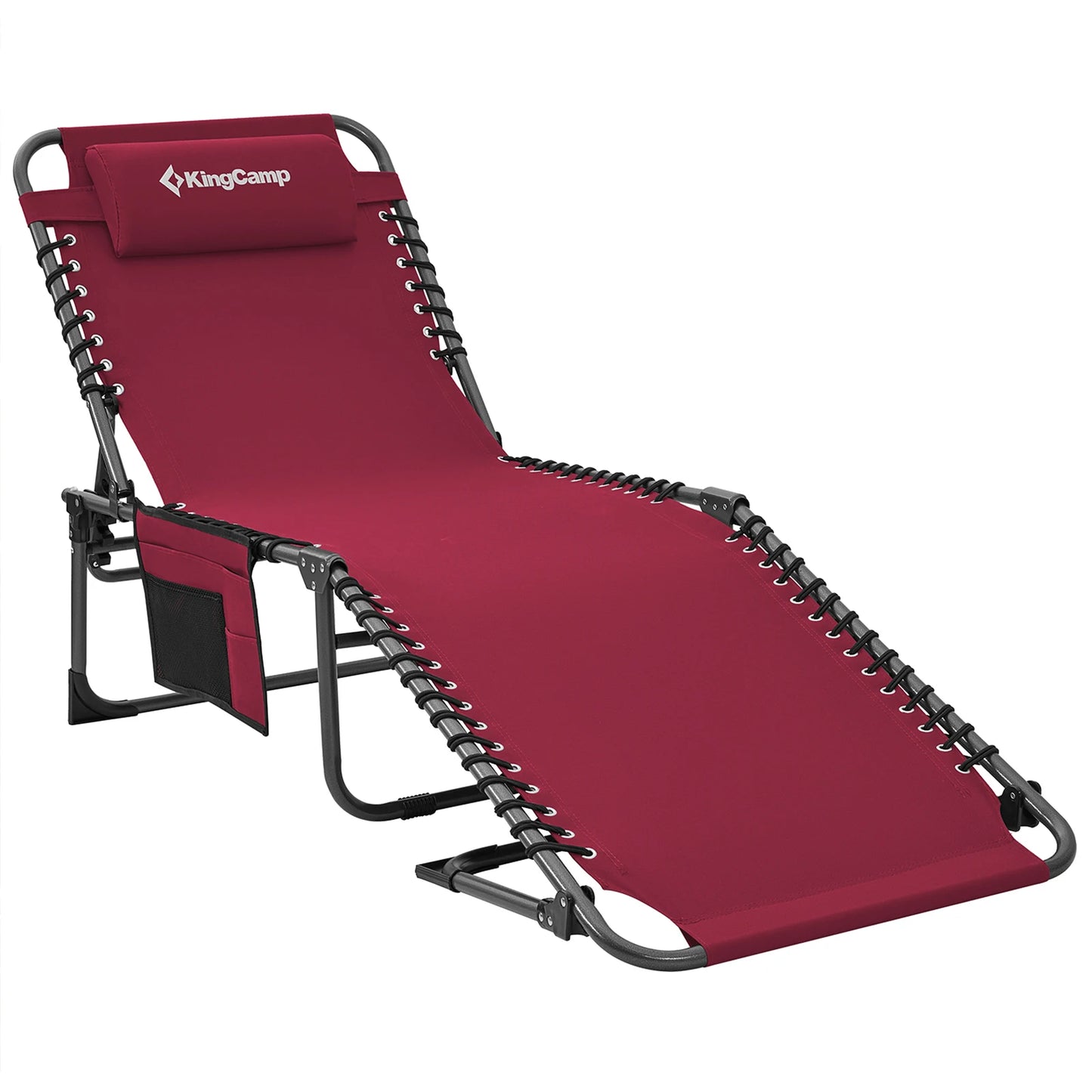 KingCamp Rollaway Bed Folding Lounger for Camping Fishing and Outdoor Relaxation