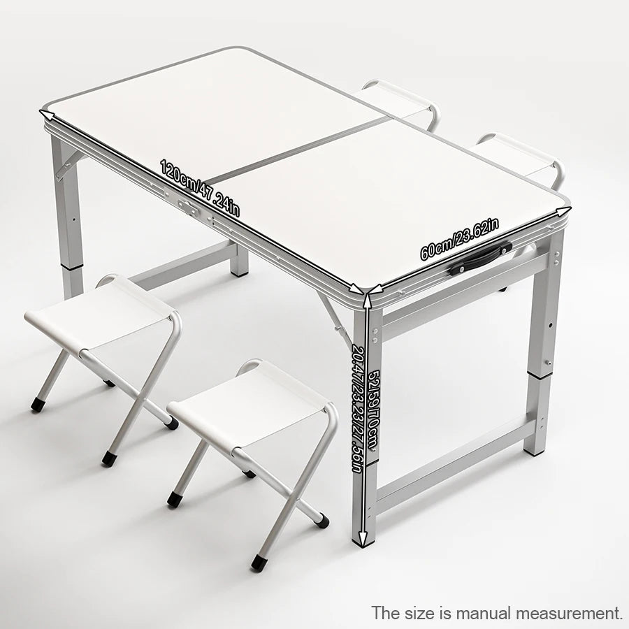 Portable Folding Outdoor Table with Handle for Camping and Picnics