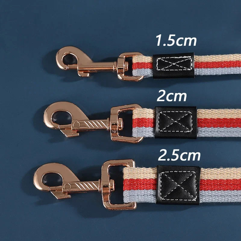 2m Long Non-Slip Rubber Nylon Dog Training Leash for Small to Large Dogs