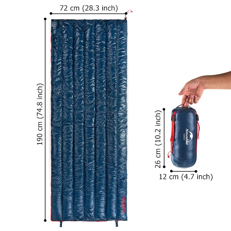 Naturehike Ultralight Goose Down Sleeping Bag Waterproof for Winter Camping