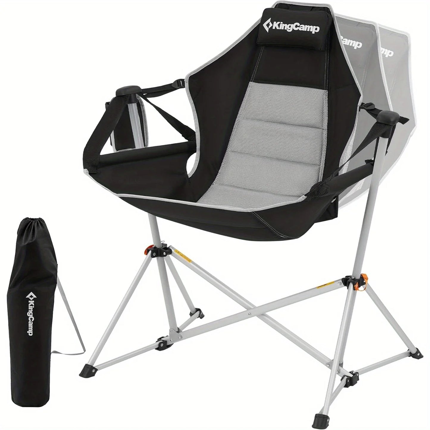 KingCamp Patio Hanging Rocking Chair Stand Ultra Lightweight Recliner Chair