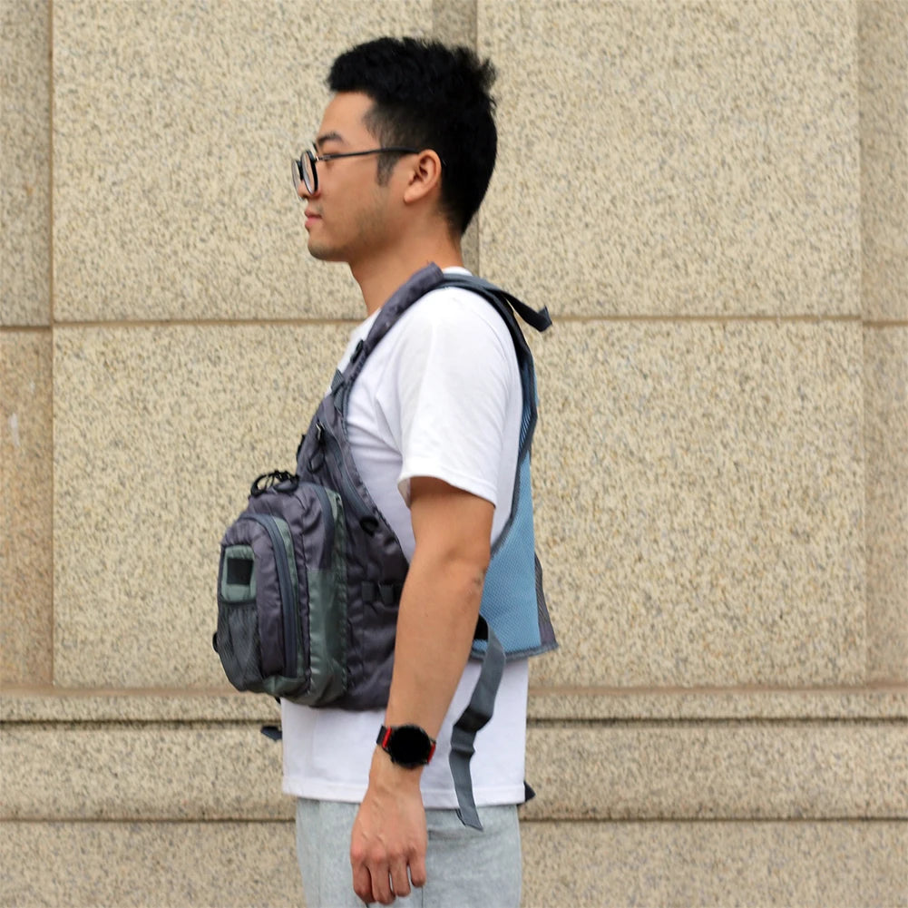 Fishing Vest with 10 Pockets Adjustable Waterproof Jacket for Men and Women