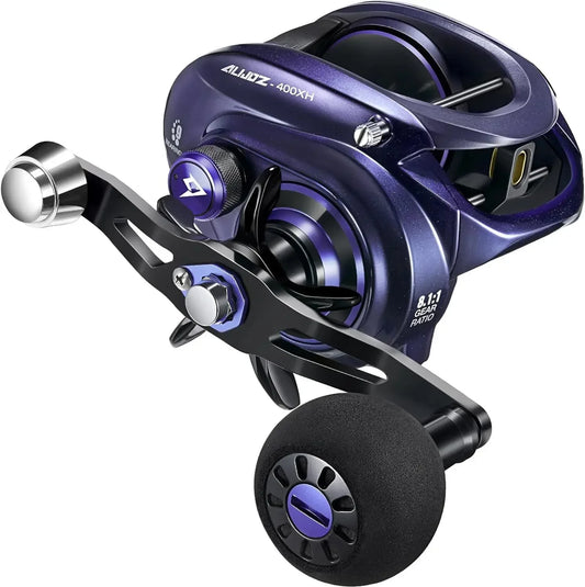 Alijoz 400 Baitcaster Fishing Reel with 38Lbs Max Drag Durable Aluminum Frame