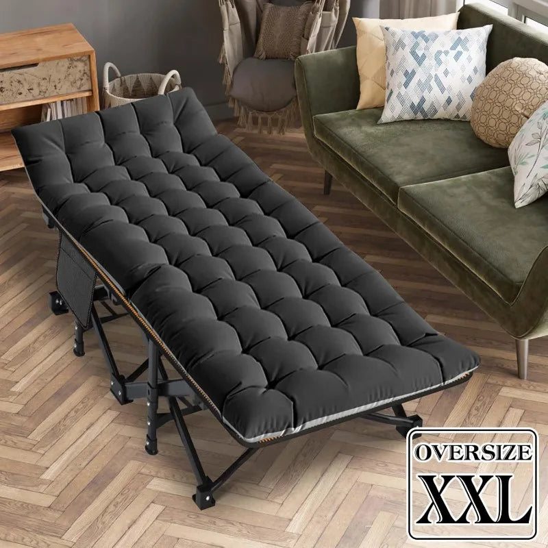 LILYPELLE Heavy Duty Folding Camping Cot with Carry Bag for Portable Travel