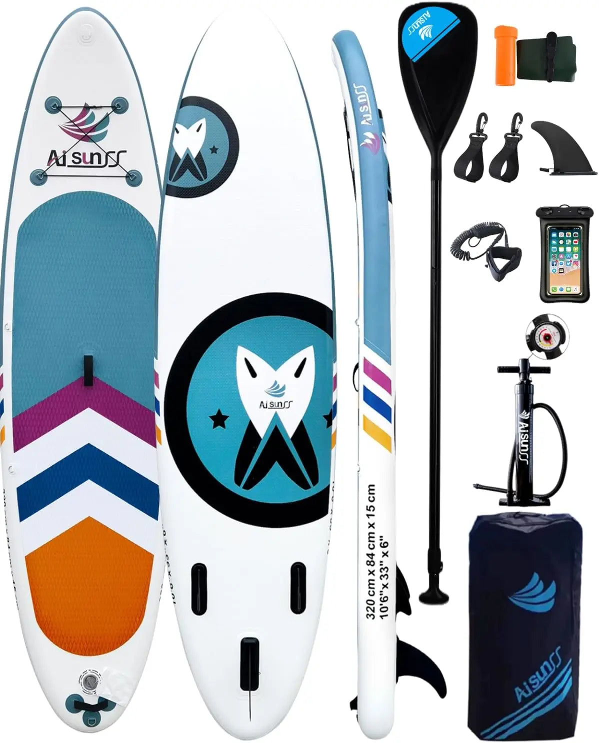 Inflatable Paddle Board for Adults Wide SUP for All Skill Levels with Accessories