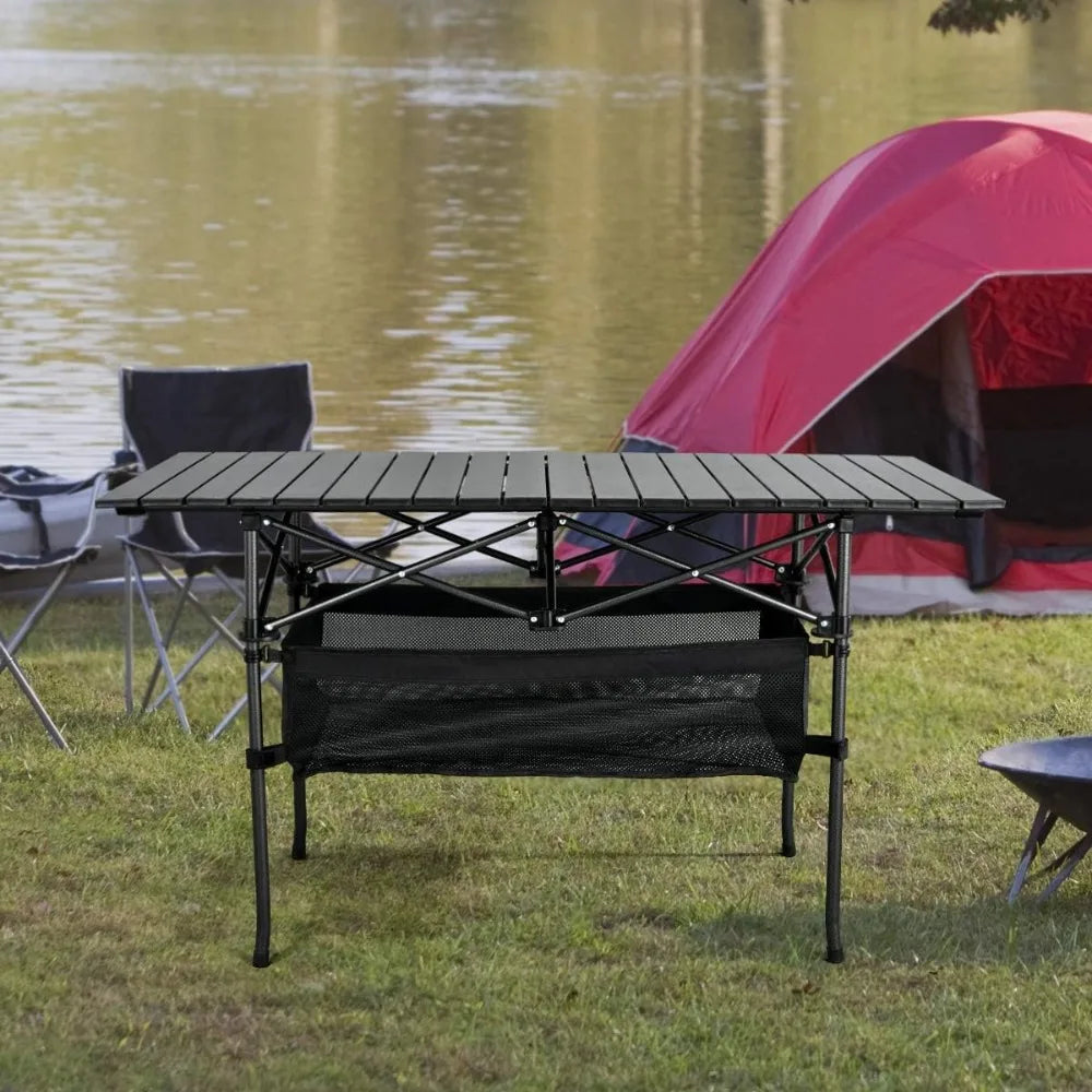 Folding Portable Aluminum Picnic Table with Carrying Bag for Outdoor Use