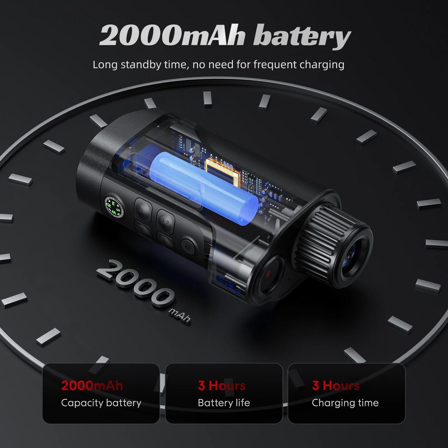 Infrared Night Vision Telescope Camera 10X Digital Zoom 2.8 Inch Screen