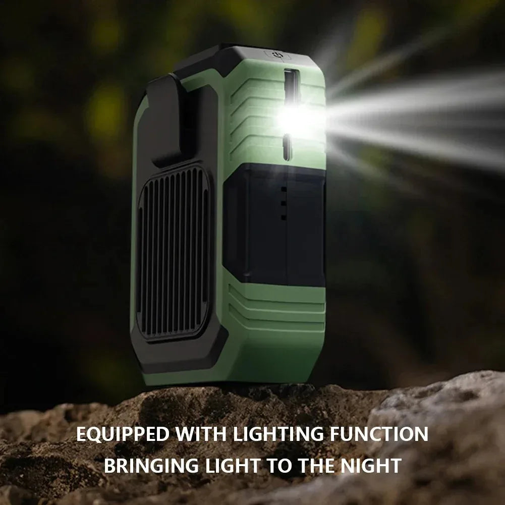 Portable Mini Leafless Waist Fan USB Rechargeable with 3 Speed Settings