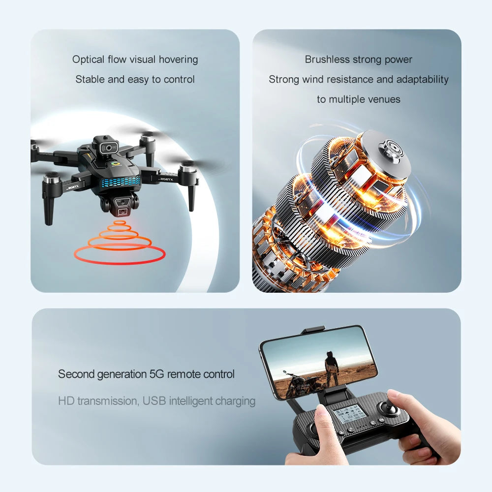 New XT505 GPS Drone with 8K Dual Camera and 5G WiFi FPV Obstacle Avoidance